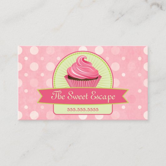 カップケーキのパン屋 名刺 (正面)