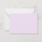 カップケーキのピンクリボンサンキューカード ノートカード (裏面)