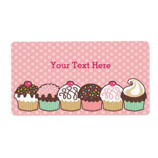 カップケーキのブックプレート ラベル (正面)