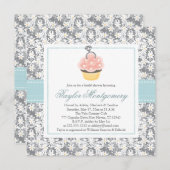 カップケーキのブライダルシャワー招待状 招待状 (正面/裏面)