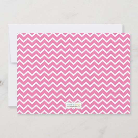 カップケーキのベビーはシャワーの招待状のピンクの女の子を振りかけます 招待状 (裏面)