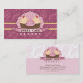 カップケーキのベーカリーのかわいい名刺 名刺 (正面/裏面)