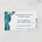 カップケーキのベーカリーのはっきりしたでスタイリッシュでグランジな名刺 名刺 (裏面)