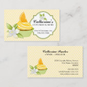 カップケーキのベーカリーのオレンジの切れ 名刺 (正面/裏面)