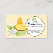カップケーキのベーカリーのオレンジの切れ 名刺 (正面)