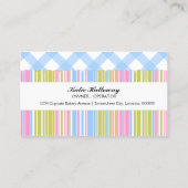 カップケーキのベーカリーのカラフル 名刺 (裏面)