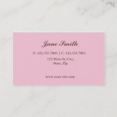 カップケーキのベーカリーのピンクのエレガントでモダンなかわいい 名刺 (裏面)