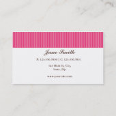 カップケーキのベーカリーのピンクのエレガントでモダンなレトロ 名刺 (裏面)