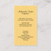 カップケーキのベーカリーのブティック 名刺 (裏面)