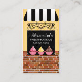 カップケーキのベーカリーのブティック 名刺 (正面)