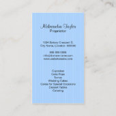 カップケーキのベーカリーのブティック 名刺 (裏面)