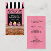 カップケーキのベーカリーのブティック 名刺 (正面/裏面)