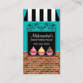 カップケーキのベーカリーのブティック 名刺 (正面)