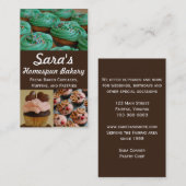 カップケーキのベーカリーの写真の名刺 名刺 (正面/裏面)