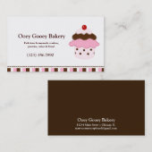 カップケーキのベーカリーの名刺のテンプレート 名刺 (正面/裏面)