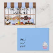 カップケーキのベーカリーの名刺 名刺 (正面/裏面)