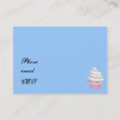 カップケーキのベーカリーの名刺 名刺 (裏面)