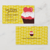 カップケーキのベーカリーの名刺 名刺 (正面/裏面)