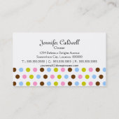 カップケーキのベーカリーの名刺 名刺 (裏面)