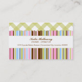 カップケーキのベーカリーの名刺 名刺 (裏面)