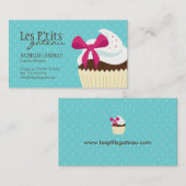 カップケーキのベーカリーの名刺 名刺 (正面/裏面)