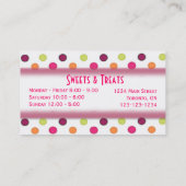 カップケーキのベーカリーの名刺 名刺 (裏面)