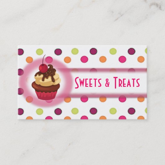 カップケーキのベーカリーの名刺 名刺 (正面)