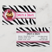 カップケーキのベーカリーの名刺 名刺 (正面/裏面)