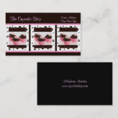 カップケーキのベーカリーの名刺 名刺 (正面/裏面)