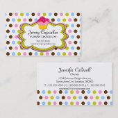 カップケーキのベーカリーの名刺 名刺 (正面/裏面)