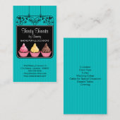 カップケーキのベーカリーの店先の印 名刺 (正面/裏面)