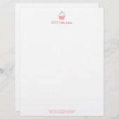 カップケーキのベーカリーのPasteryのかわいいシェフ レターヘッド (正面/裏面)