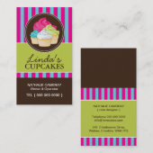 カップケーキのベーカリーカード 名刺 (正面/裏面)