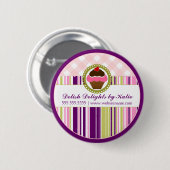 カップケーキのベーカリーボタン 缶バッジ (正面&裏面)