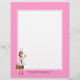 カップケーキのベーカリーレターヘッドアフリカ系アメリカ人#1 レターヘッド