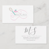 カップケーキのベーキングのケーキの装飾者の渦巻を払って下さい 名刺 (正面/裏面)