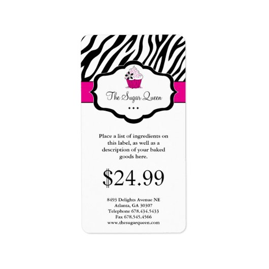 カップケーキの包装ラベル ラベル (正面)