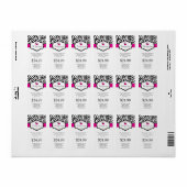 カップケーキの包装ラベル ラベル (フルシート)