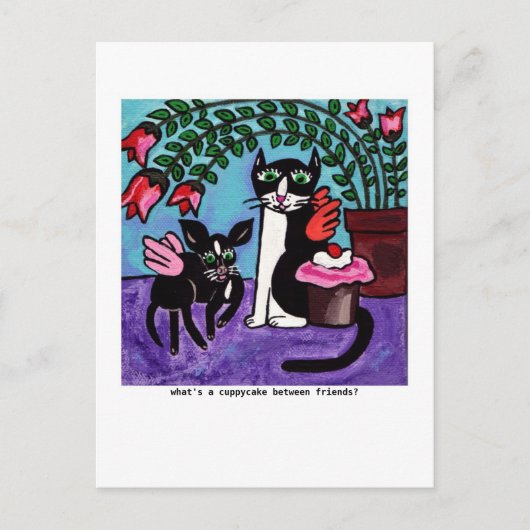 カップケーキの友だち葉書 ポストカード (正面)