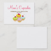 カップケーキの名刺のテンプレート 名刺 (正面/裏面)