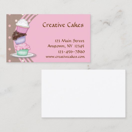 カップケーキの名刺 名刺 (正面/裏面)