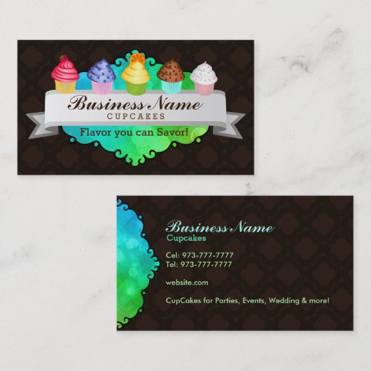カップケーキの名刺 名刺 (正面/裏面)