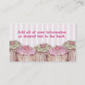 カップケーキの天国のシックな名刺 名刺 (裏面)