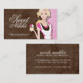 カップケーキの女の子の名刺 名刺 (正面/裏面)