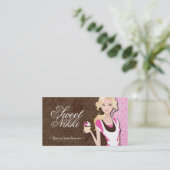 カップケーキの女の子の名刺 名刺 (スタンド正面)