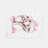 カップケーキの女の子 フリースブランケット (正面(横))