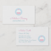 カップケーキの小さいハートのペストリーのベーカリーの名刺 名刺 (正面/裏面)