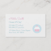 カップケーキの小さいハートのペストリーのベーカリーの名刺 名刺 (裏面)