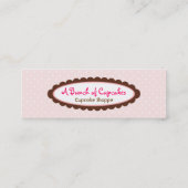 カップケーキの小型名刺の束 スキニー名刺 (裏面)