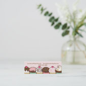 カップケーキの小型名刺の束 スキニー名刺 (スタンド正面)